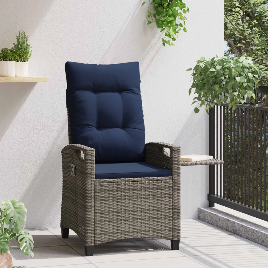 Chaise de jardin inclinable 56 x 60 x 112 cm acier - 4