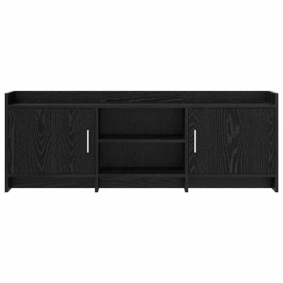 Meuble TV 130 x 33 x 47 cm Chêne noir Bois d'ingénierie - 5