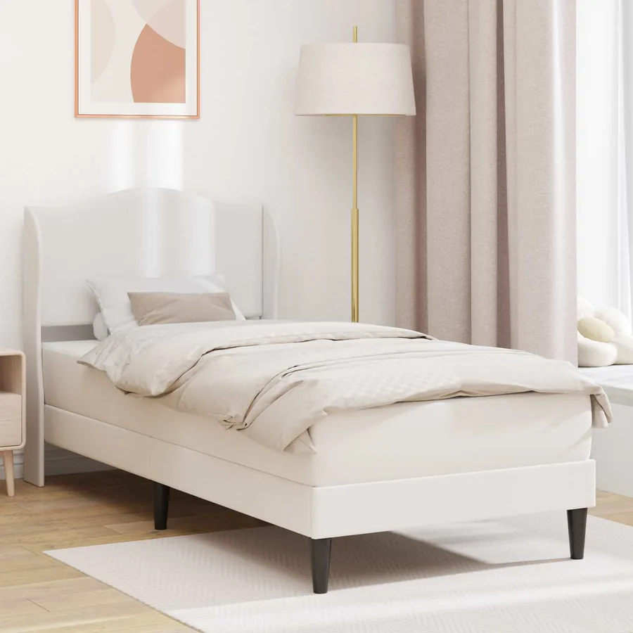 Cadre de lit avec tête de lit Blanc 80 x 200 cm Simili cuir