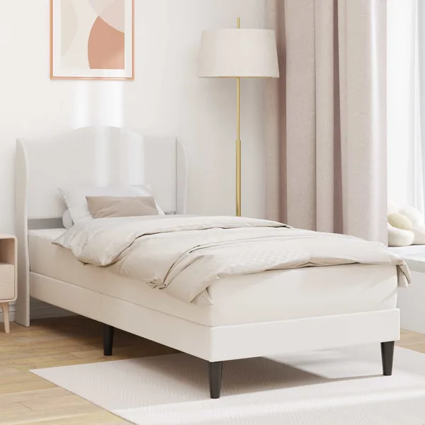Cadre de lit avec tête de lit Blanc 80 x 200 cm Simili cuir
