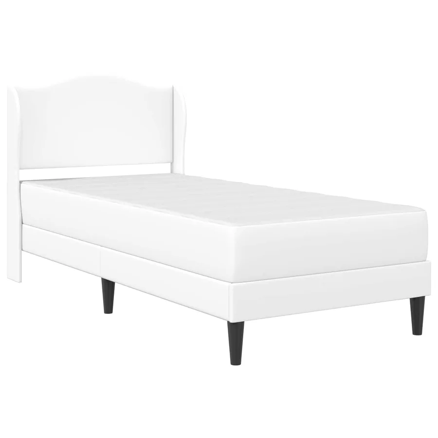 Cadre de lit avec tête de lit Blanc 80 x 200 cm Simili cuir - 3