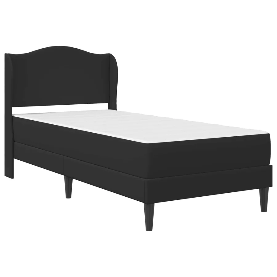 Cadre de lit avec tête de lit Noir 90 x 190 cm Simili cuir - 3