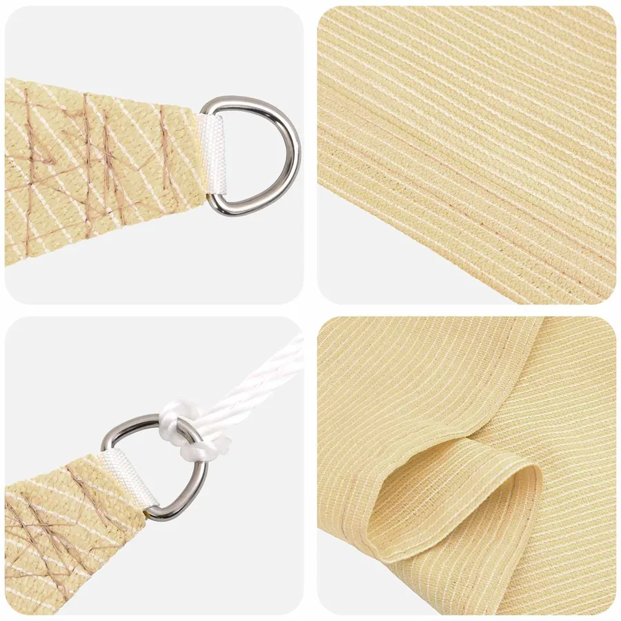 Voile d'ombre Beige 2 x 6 m HDPE - 2