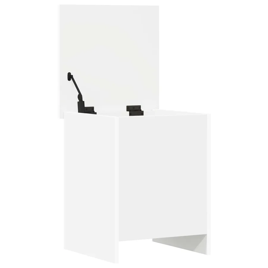 Coffre de rangement Blanc 40 x 40 x 50 cm Bois d'ingénierie - 5