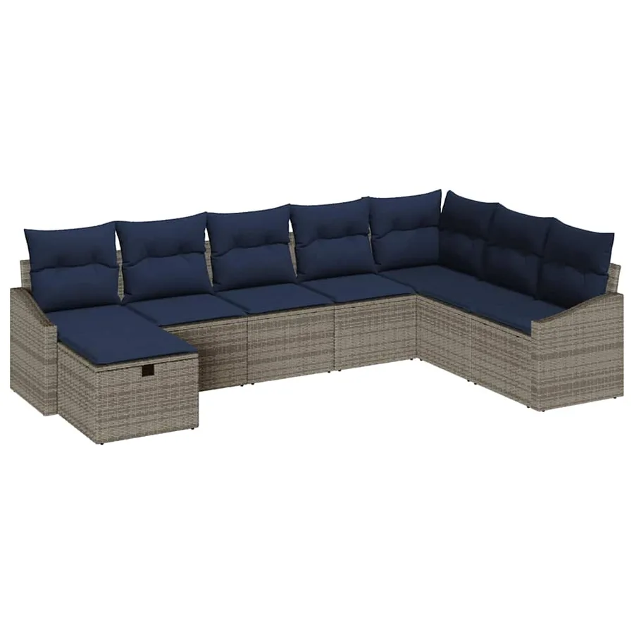 Ensemble de Canapés avec coussin 6 pcs polyrotin - 2