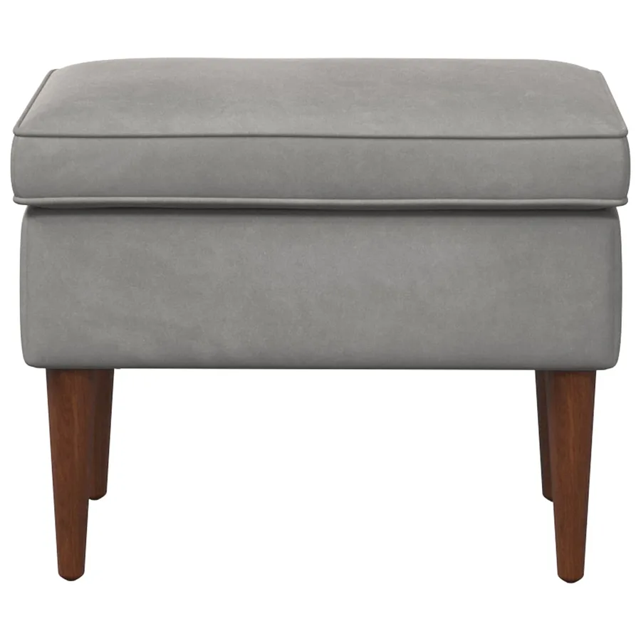 Pouf Gris clair 55 x 35 x 41 cm Velours - 3
