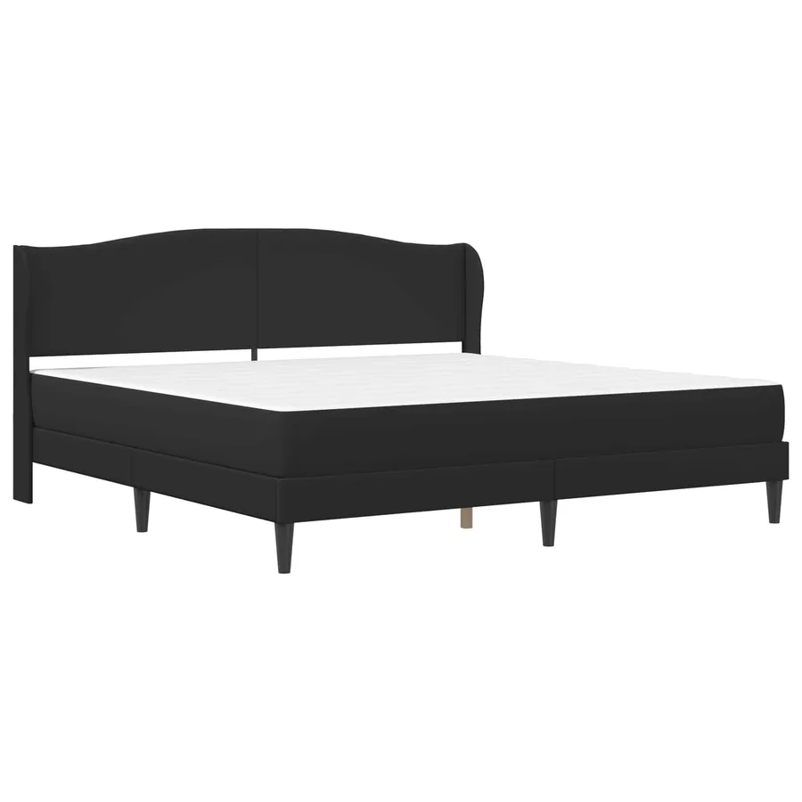 Cadre de lit avec tête de lit Noir 180 x 200 cm Simili cuir - 3