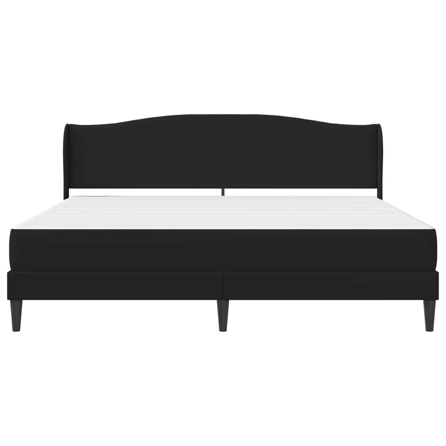 Cadre de lit avec tête de lit Noir 180 x 200 cm Simili cuir - 6