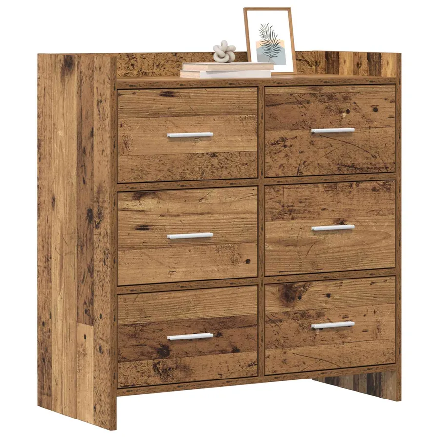 Buffet Bois ancien 75 x 33 x 80 cm Bois d'ingénierie - 3