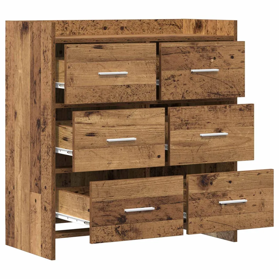 Buffet Bois ancien 75 x 33 x 80 cm Bois d'ingénierie - 4