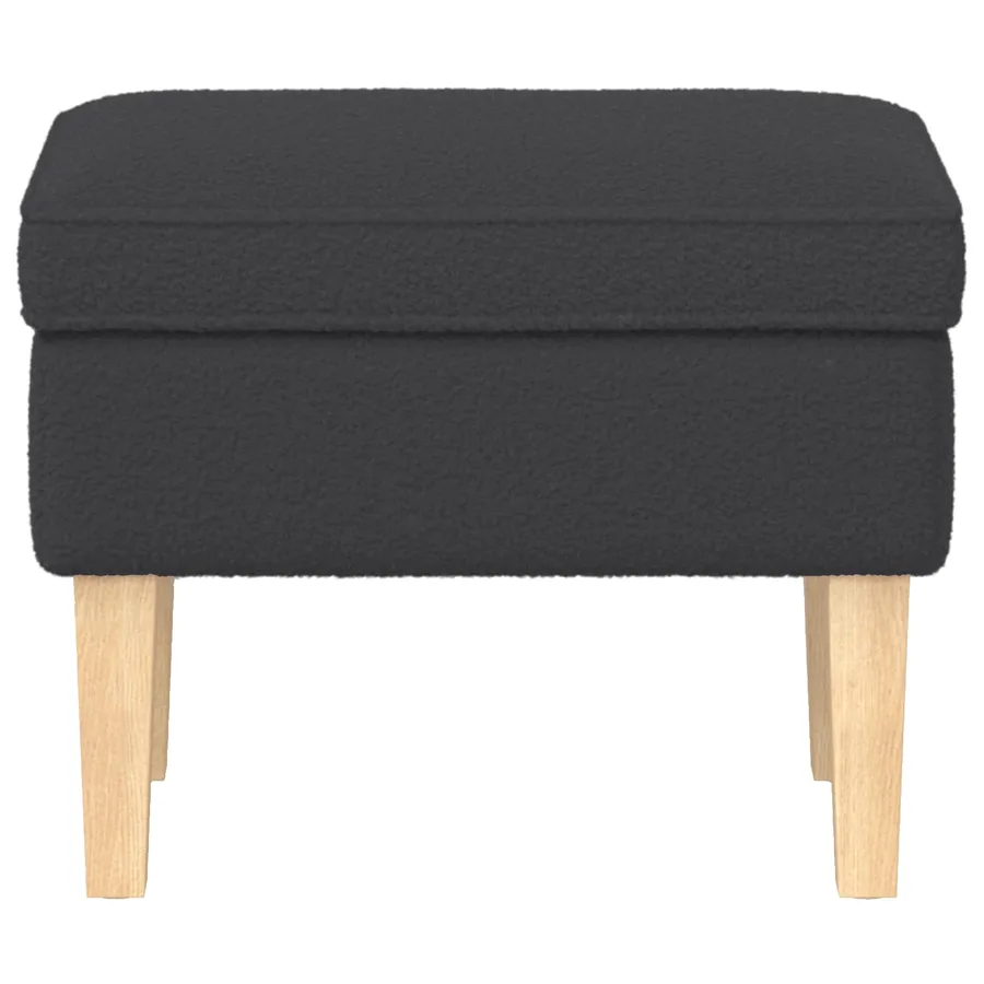 Pouf Gris foncé 55 x 35 x 41 cm Bouclé - 3