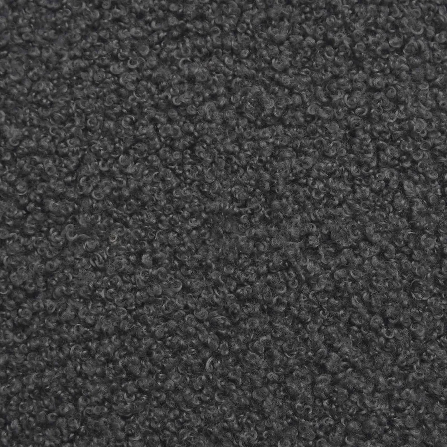 Pouf Gris foncé 55 x 35 x 41 cm Bouclé - 6