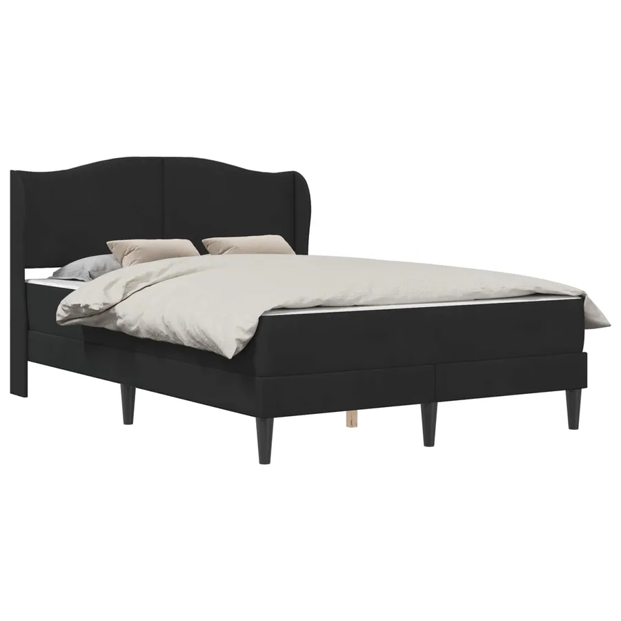 Cadre de lit avec tête de lit 2 pcs Noir 120 x 190 cm Velours - 2