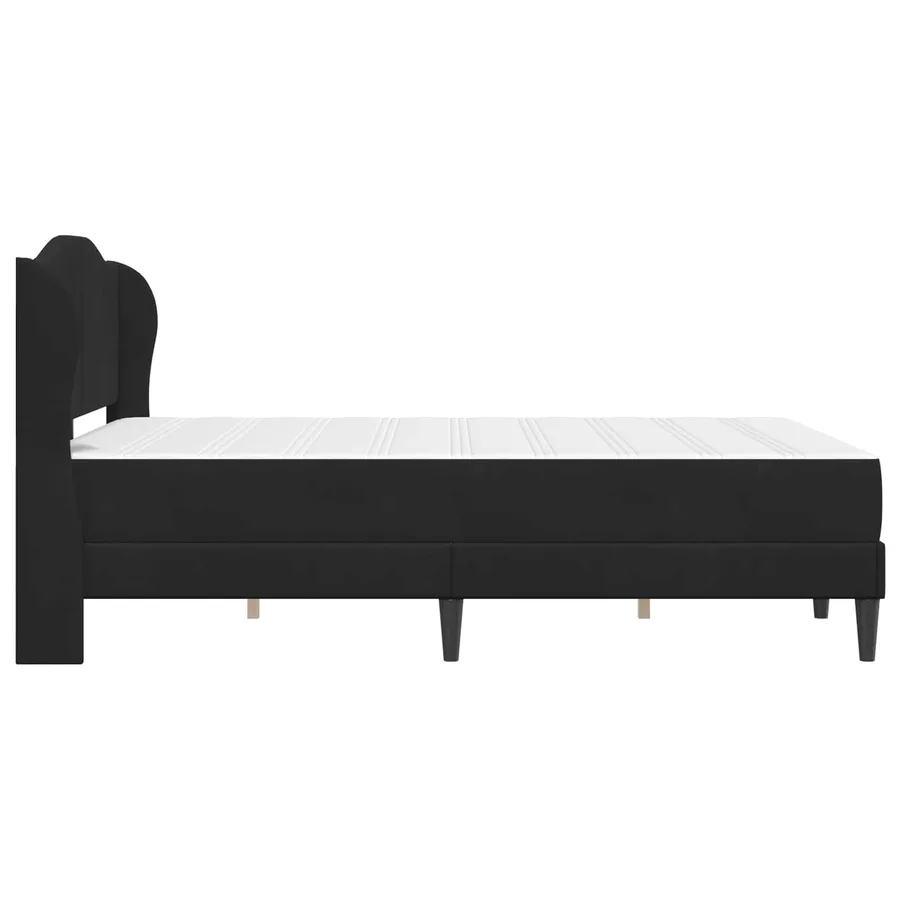 Cadre de lit avec tête de lit 2 pcs Noir 120 x 190 cm Velours - 7