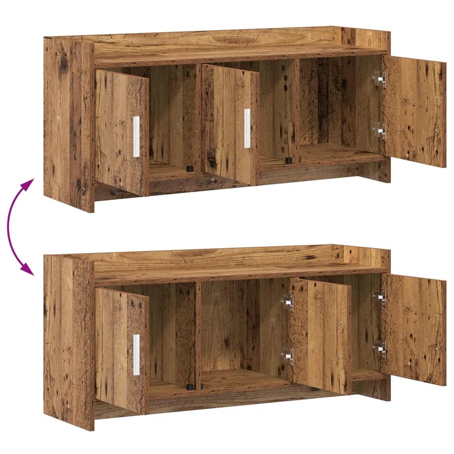 Meuble TV 102 x 33 x 47 cm Bois ancien Bois d'ingénierie - 9