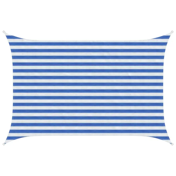Voile d'ombre Bleu et Blanc 2 x 2,5 m HDPE