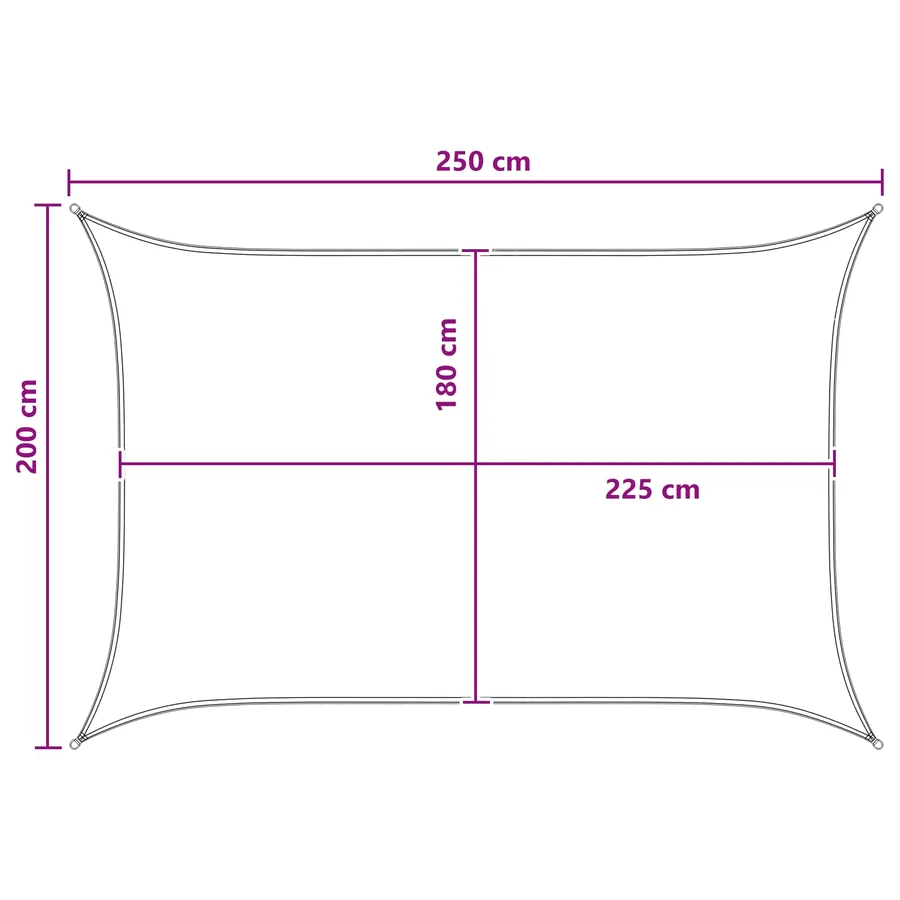 Voile d'ombre Bleu et Blanc 2 x 2,5 m HDPE - 8