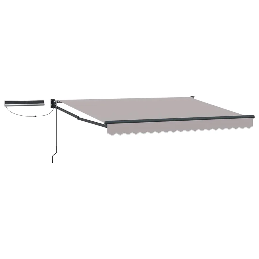 Auvent rétractable électrique Gris clair et anthracite 3 x 2 m - 2