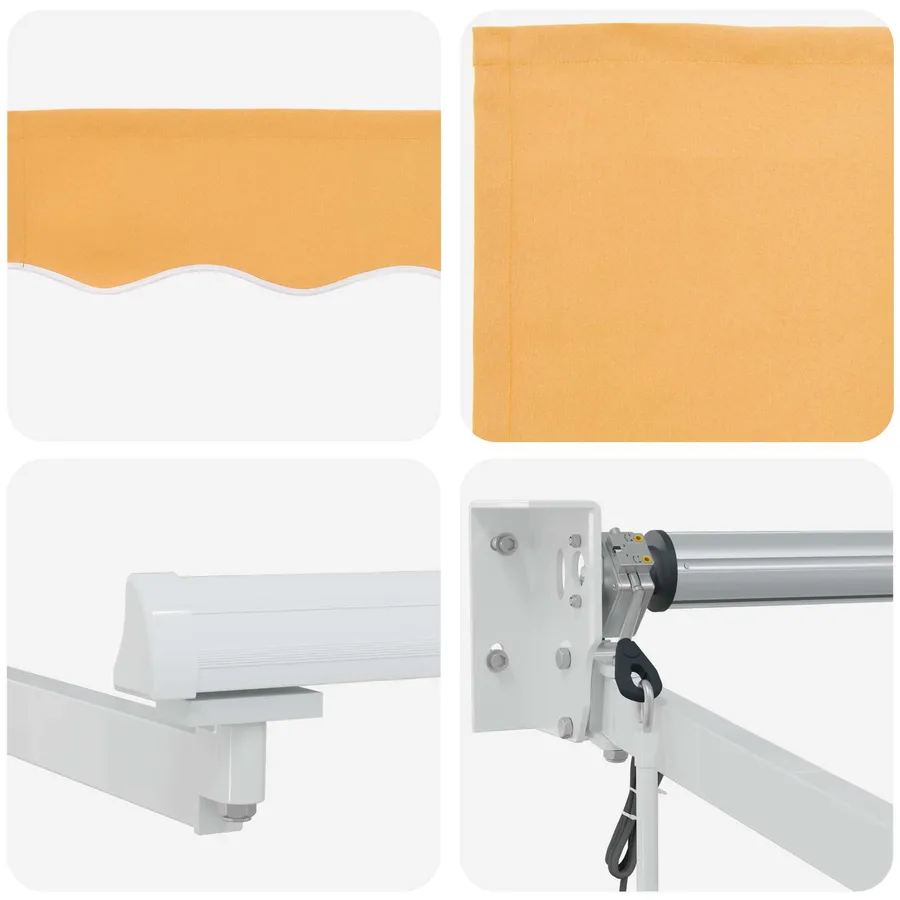 Auvent rétractable électrique Sable 100% Polyester et Aluminium - 4