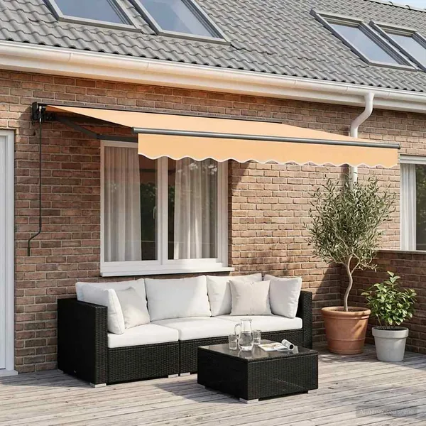 Auvent rétractable électrique Sable 3,5 x 2 m