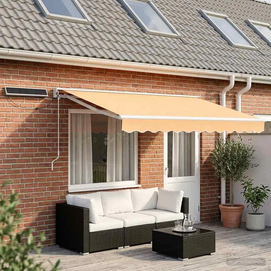Auvent rétractable électrique Sable 4,5 × 3,5 m