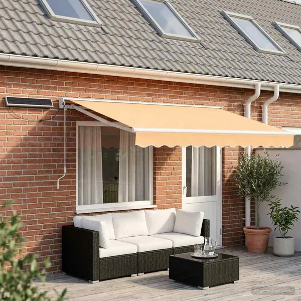 Auvent rétractable électrique Sable 4,5 × 3,5 m