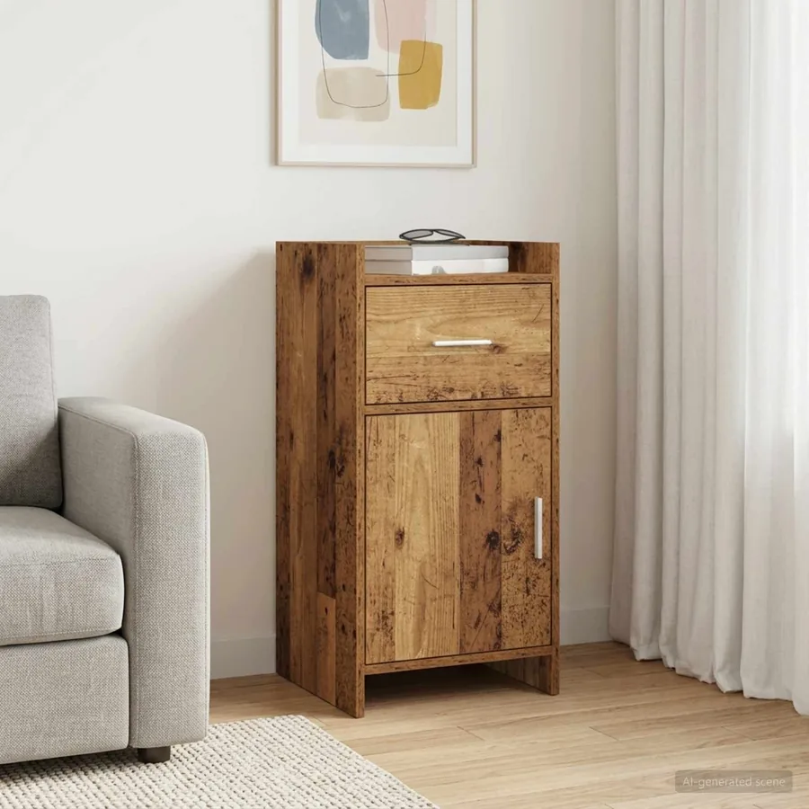 Buffet Bois ancien 40 x 36 x 80 cm Bois d'ingénierie