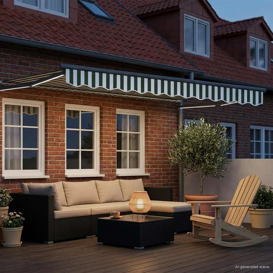 Store rétractable manuel avec LEDs 3,5 x 2 m - 3