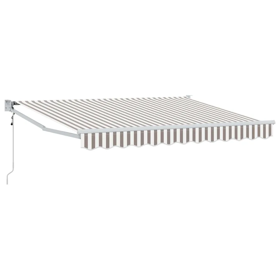 Auvent rétractable Gris clair et blanc 3 x 2 m - 2