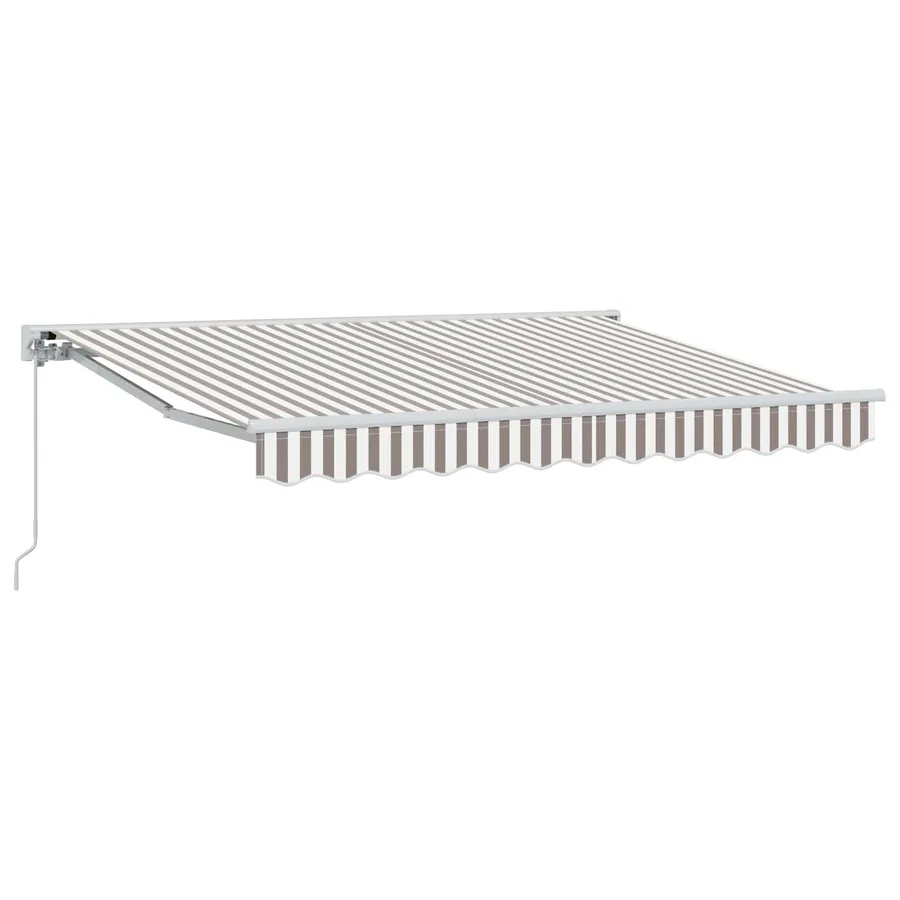 Auvent rétractable Gris clair et blanc 3 x 2 m - 2