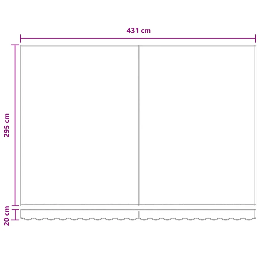 Store rétractable manuel avec LEDs Sable - 8