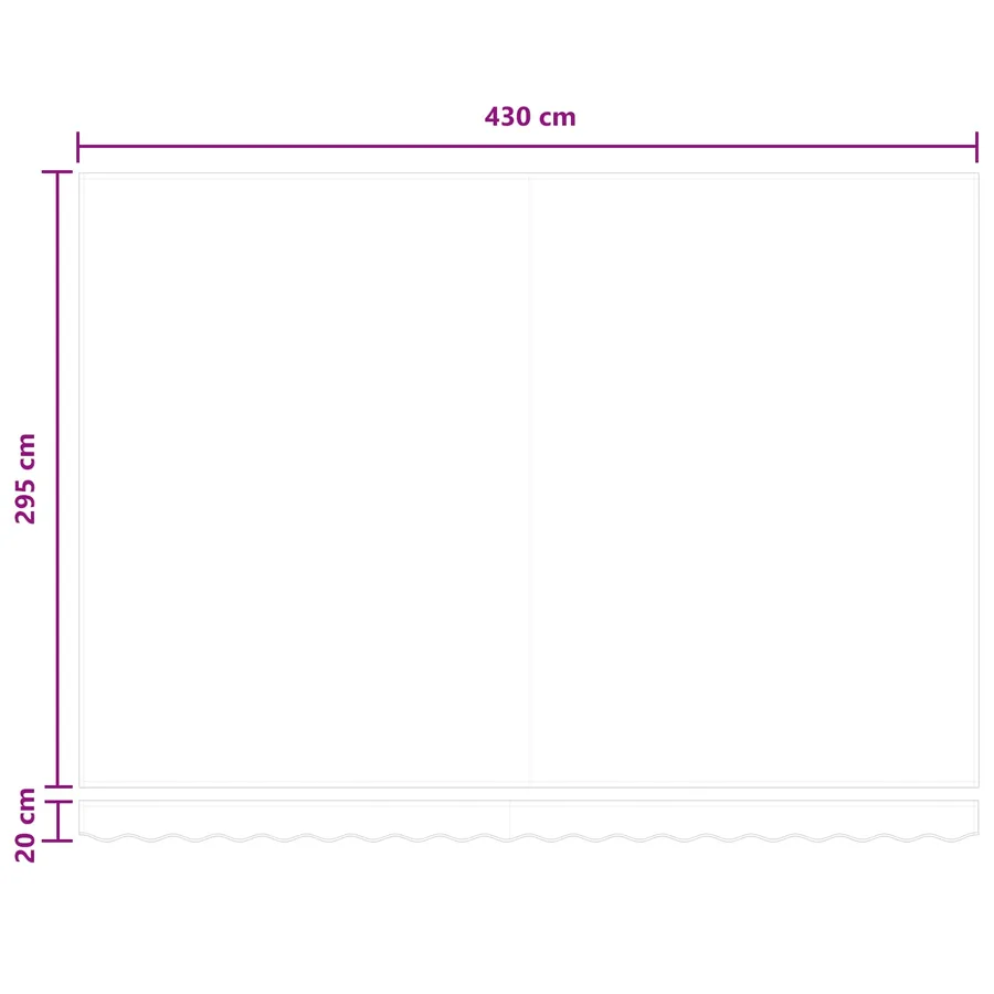 Auvent rétractable Sable 450 × 300 cm Polyester - 14