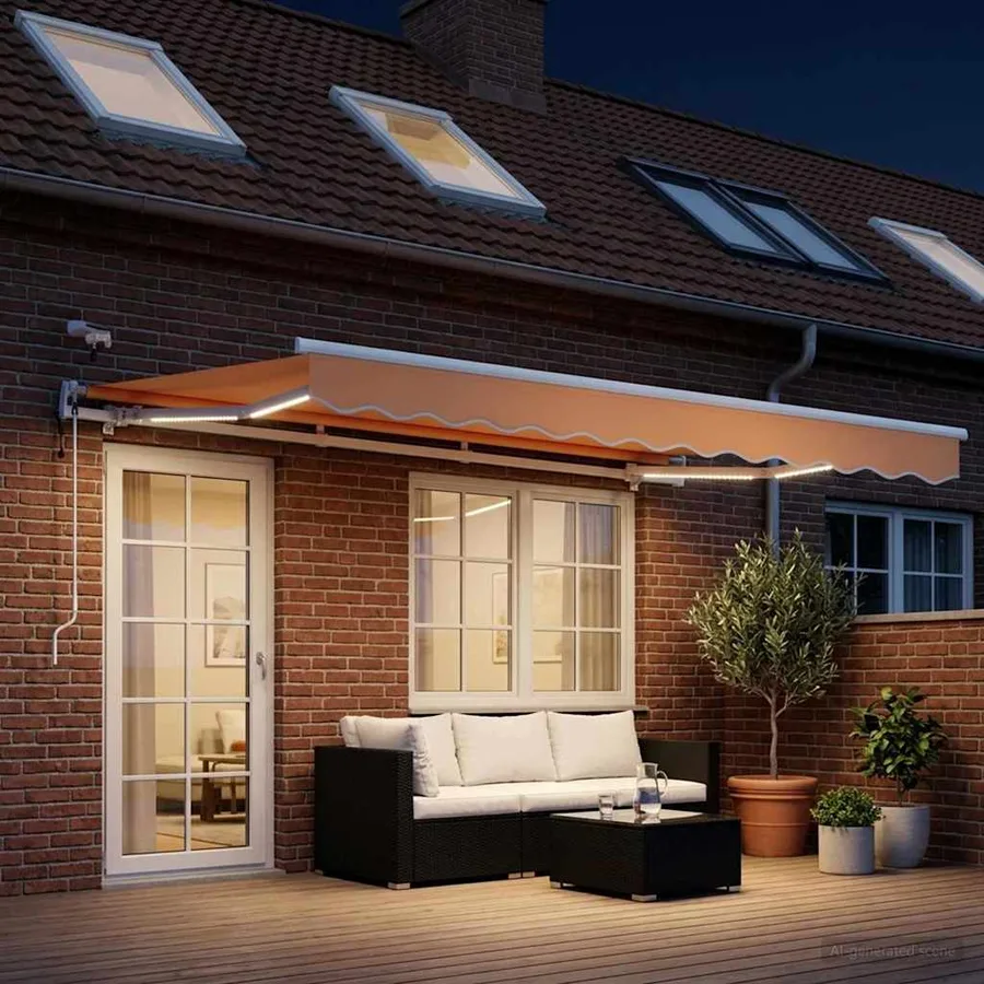 Auvent rétractable Sable 450 × 300 cm Polyester - 3