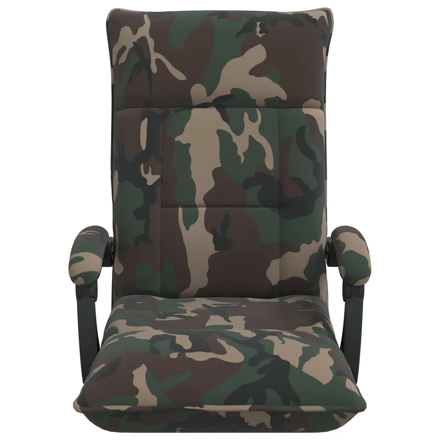 Fauteuil de sol ajustable Vert armée Tissu - 4
