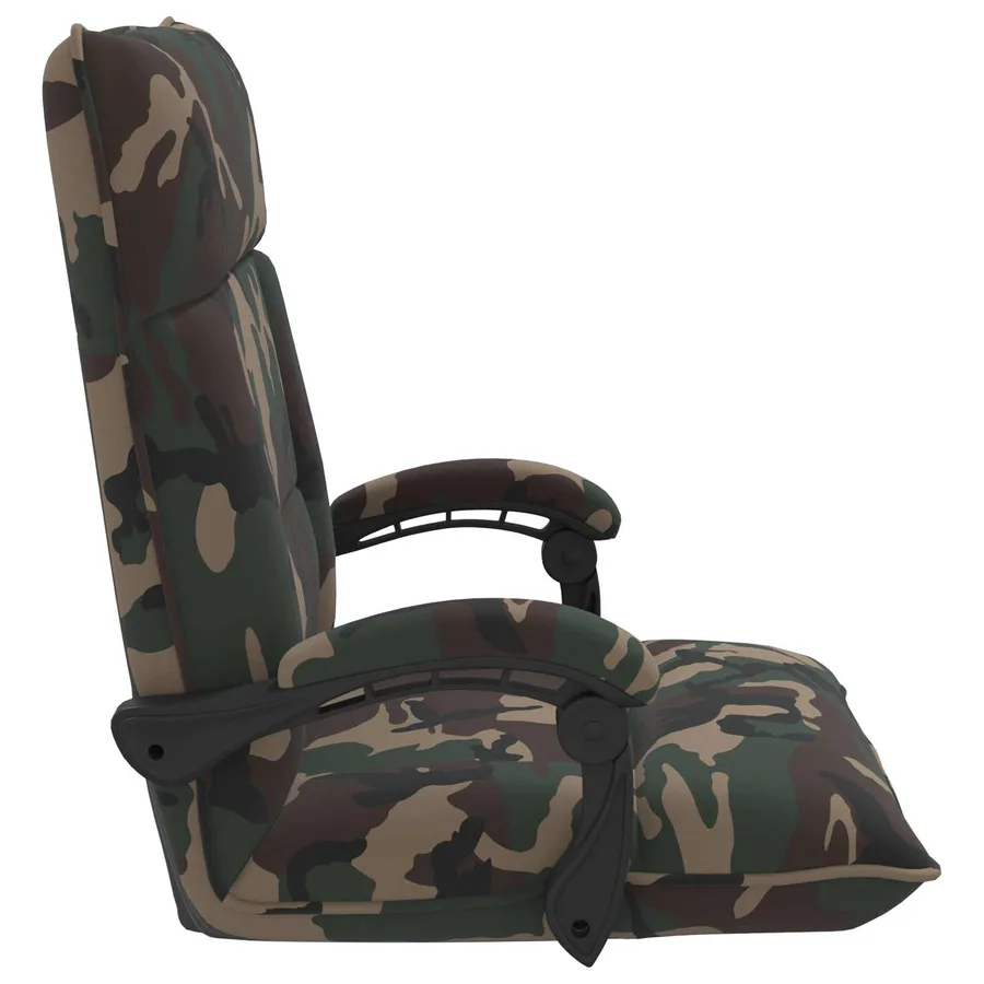 Fauteuil de sol ajustable Vert armée Tissu - 5