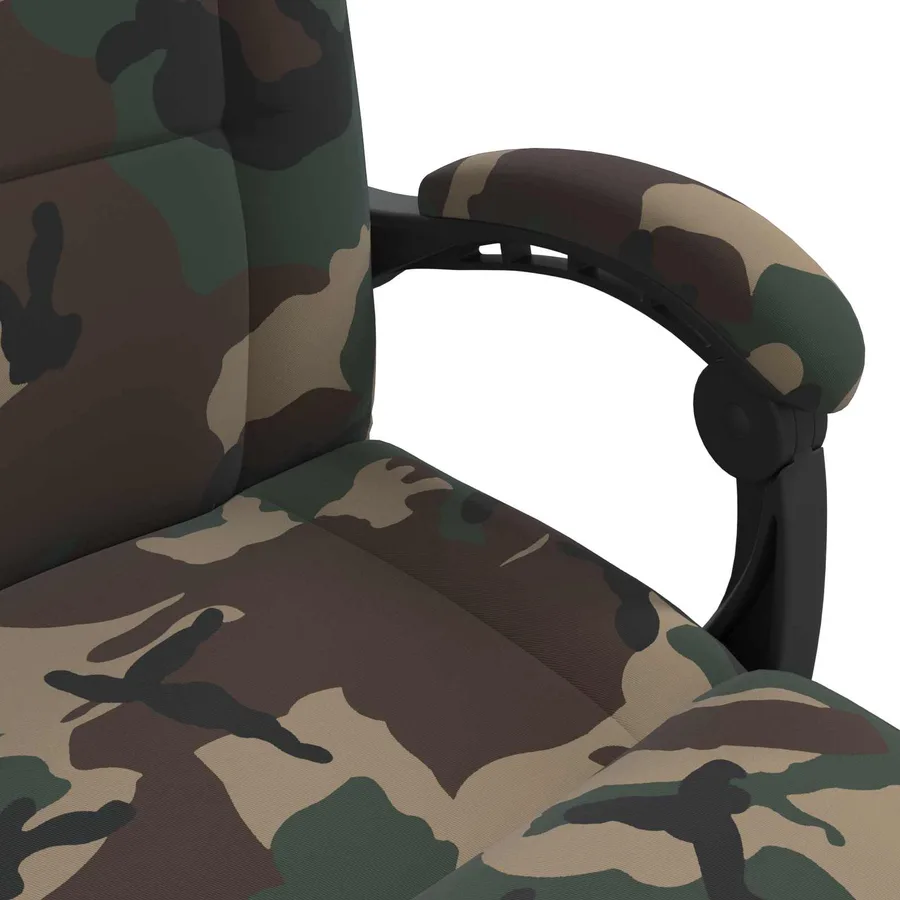 Fauteuil de sol ajustable Vert armée Tissu - 7