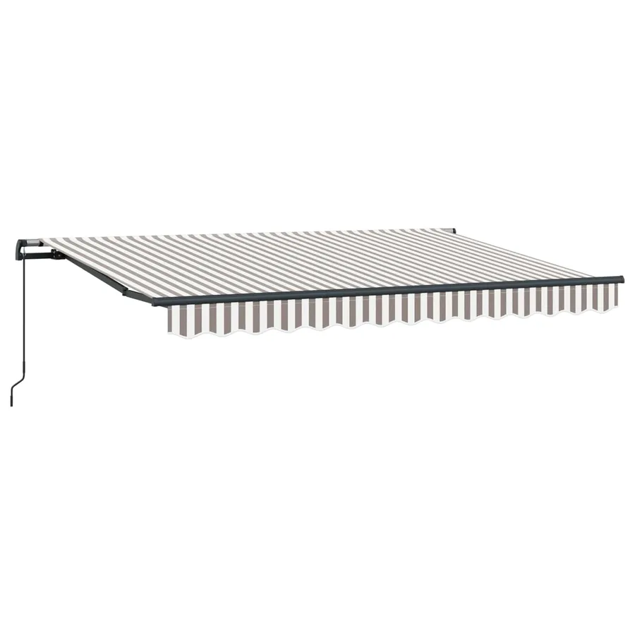 Auvent rétractable Gris clair et blanc 450 × 350 cm - 2