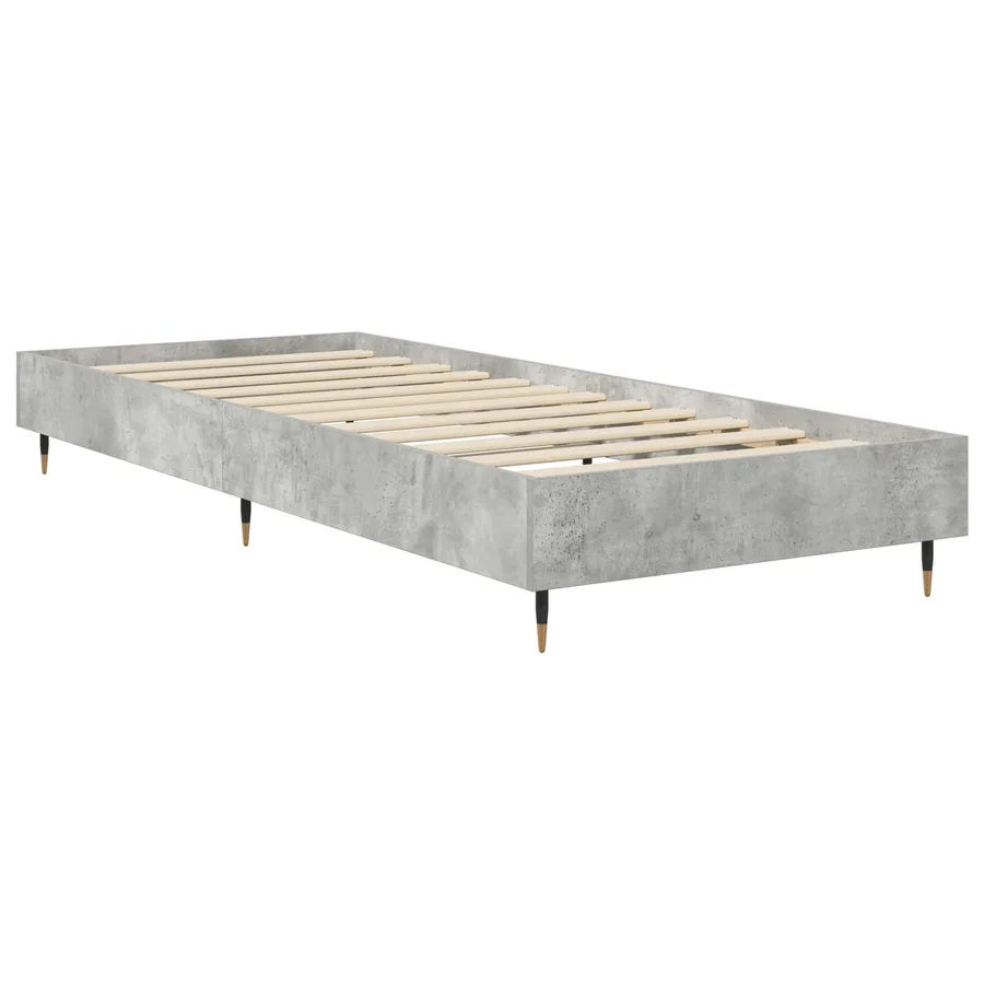 Cadre de lit Gris béton 80 x 200 cm Bois d'ingénierie - 2