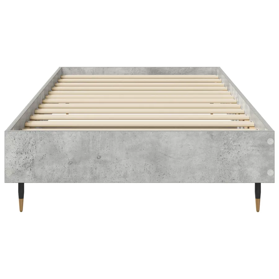 Cadre de lit Gris béton 80 x 200 cm Bois d'ingénierie - 3
