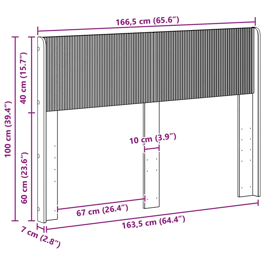 Tête de lit Gris béton PB - 9