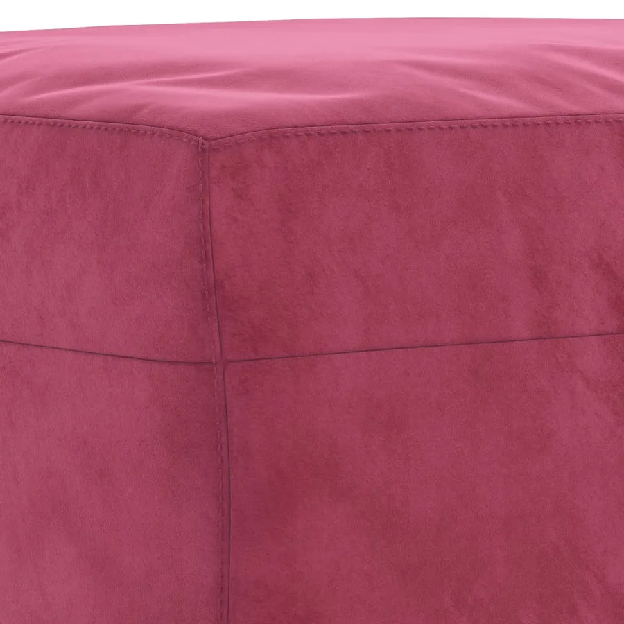 Ensemble de canapés 3 pcs avec coussins Rouge bordeaux Velours - 7