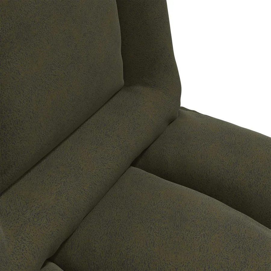 Fauteuil de sol ajustable Vert armée Tissu - 6