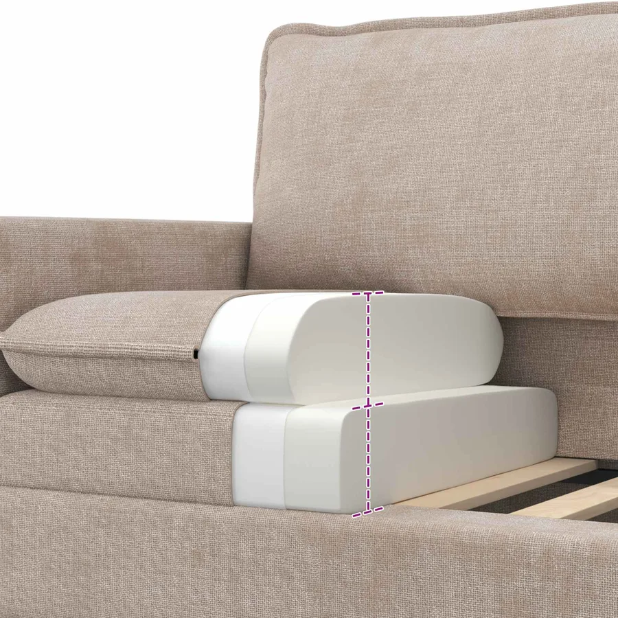 Canapé Beige 156 x 81 x 87,5 cm Polyester - 7
