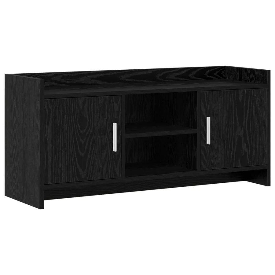 Meuble TV 102 x 33 x 47 cm Chêne noir Bois d'ingénierie - 2