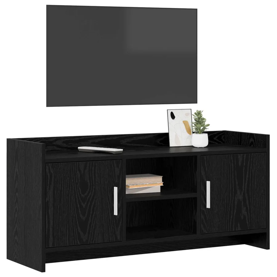 Meuble TV 102 x 33 x 47 cm Chêne noir Bois d'ingénierie - 3