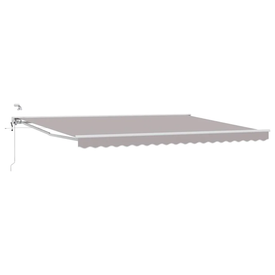 Auvent rétractable électrique Gris clair et blanc 5 × 3,5 m - 2