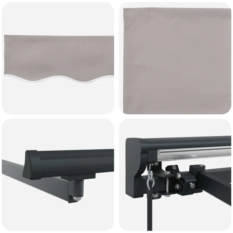 Cadre de store manuel avec LEDs 5 × 3,5 m - 9