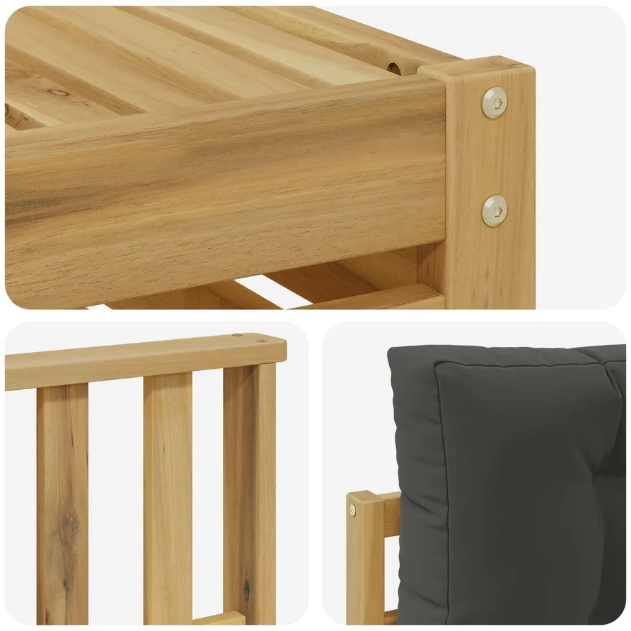 Ensemble de canapés d'extérieur 6 pc Blanc et anthracite - 6