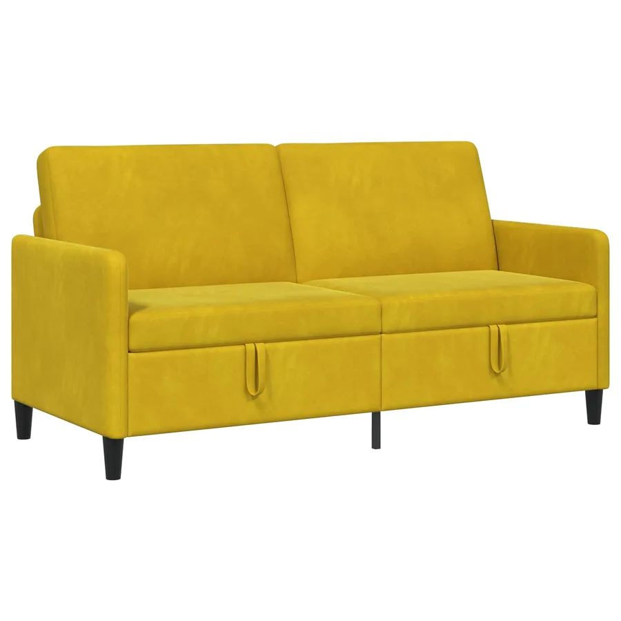 Sofa avec rangement Jaune 172 x 78 x 87 cm Polyester - 2