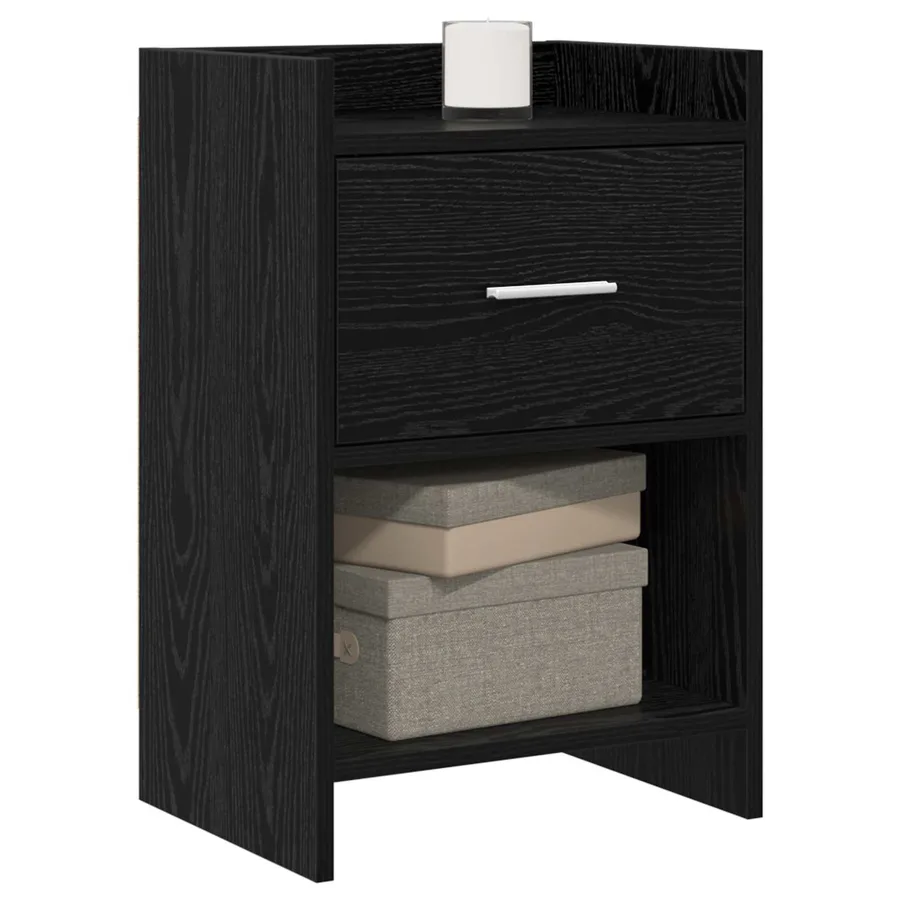 Tables de chevet Chêne noir 40 x 30 x 60 cm Bois d'ingénierie - 2
